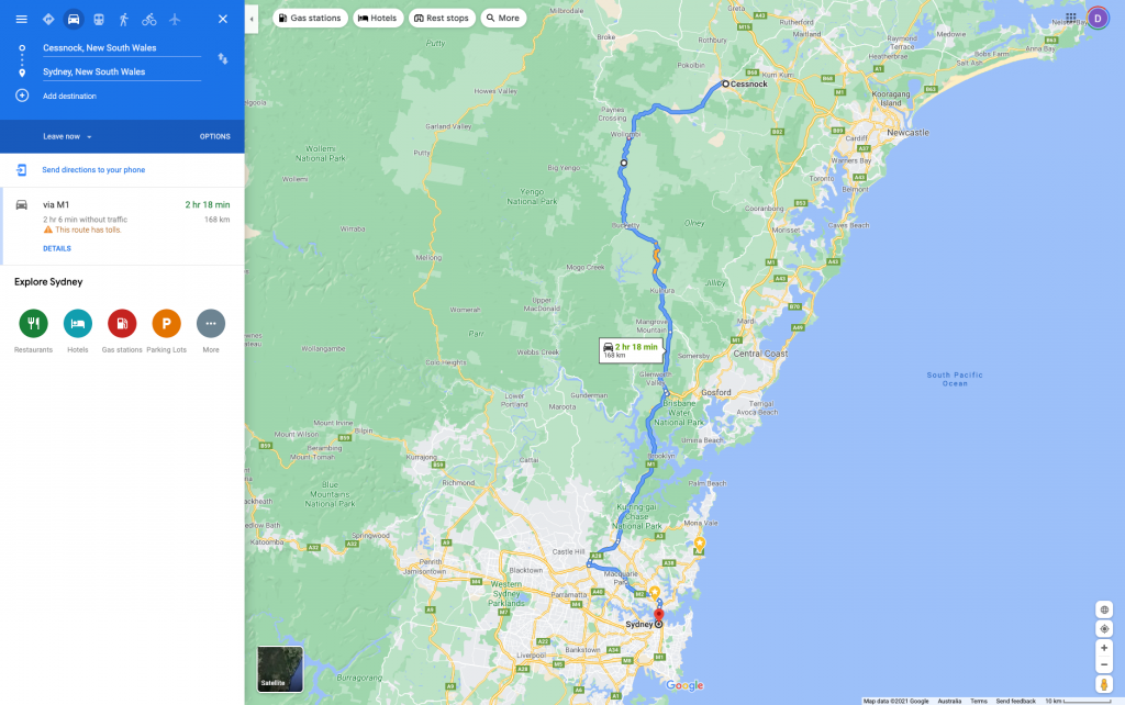 FireShot Capture 106 – Cessnock NSW to Sydney, New South Wales – Google Maps – www.google.com